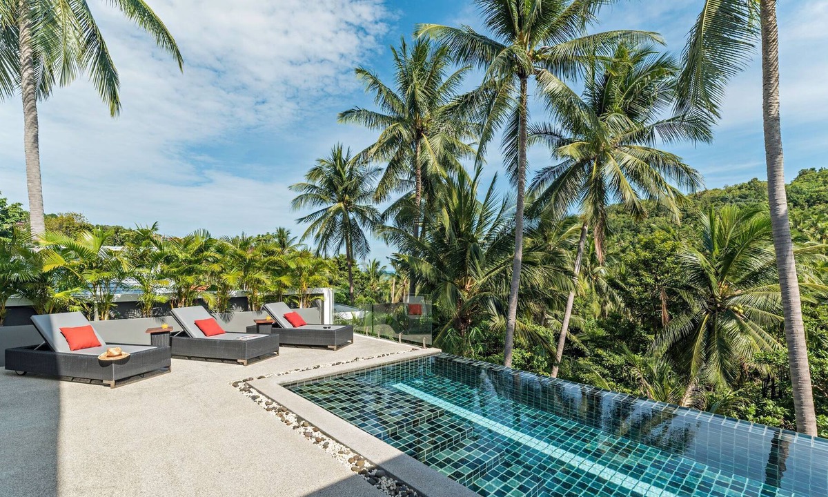 Mae Nam Villa | Contemporary villa 5 minutes from the beach with a view of the coconut grove and the sea