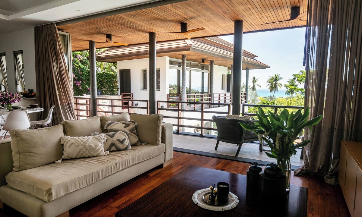 Na Thon Villa | Luxury 3-Bedroom Villa with Sea and Mountain Views, Pool, Cinema, and Gym!