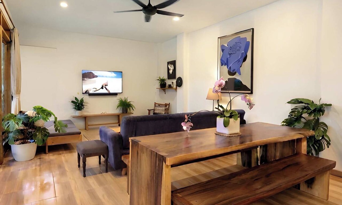 Ko Pha-ngan Apartment | Luxury beachfront villa steps from Haad Salad Beach with shared pool access.