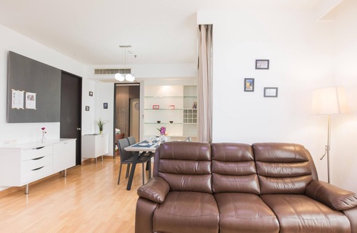 Bangkok Central Business District Condo | Asok Terminal 21 2BR@BTS/MRT Pool/Netflix 市中心购物中心(A)