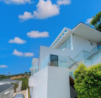 Chaweng City Center Villa | Bobut beach, Koh Samui, Thailand, half mountain sea view, four-bedroom, four-bathroom villa B