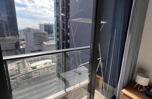 Rama 9 Apartment | Near Central Rama 9 w/Skyline Balcony, Pool, Gym & Walk to MRT