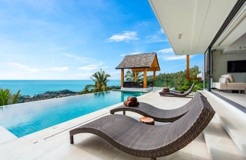 Maret Villa | Samui Relax Airfreshing Privacy Modern Luxury Seaview Natural Rainforest Infinity Pool Villa With 3 Beds Suits With Housekeeper