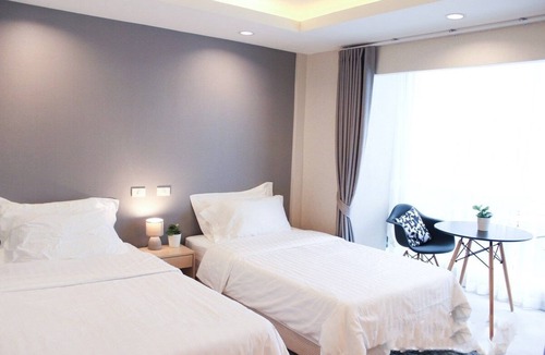 Ratchadaphisek Apartment | Twin Room at Ratchada/Theme park/MRT for 2 people
