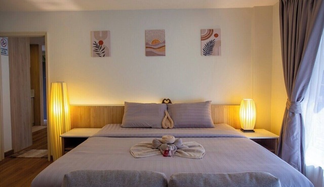 1BR Condo Walk to Lamai Beach Sauna & Gym C101