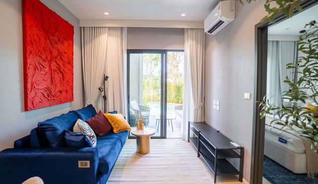 2-bedroom apartment in perfect Tambon Choeng Thale with AC and fitness room