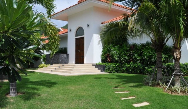 Modern villa with private pool near golf course