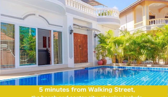 ⭐ Villa 7 bedroom near WALKING STREET & BEACH