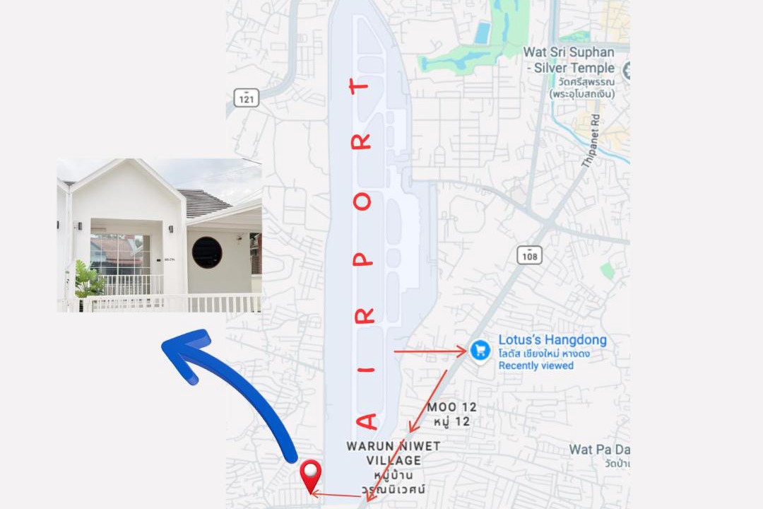 Mae Hia House | 3BR White House 10 Min to Chiang Mai Airport