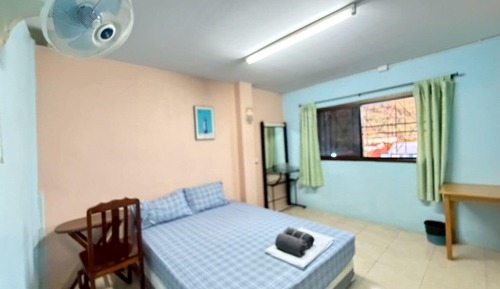 Private Double Room with Fan Only and Shared Bathroom Building C