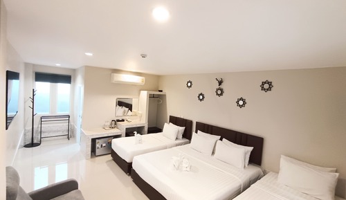 Family Double Room Single Use, Air conditioning, Garden View