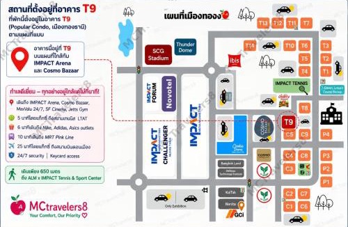 Ban Mai Apartment | 3 Beds,WiFi,Washing Machine,IMPACT Arena at T9