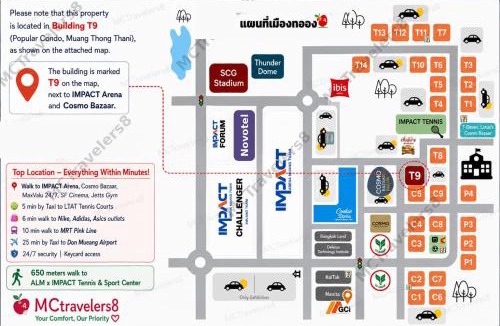Ban Mai Apartment | 3 Beds,WiFi,Washing Machine,IMPACT Arena at T9